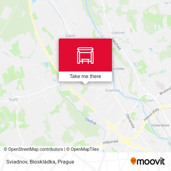 Карта Sviadnov, Bioskládka