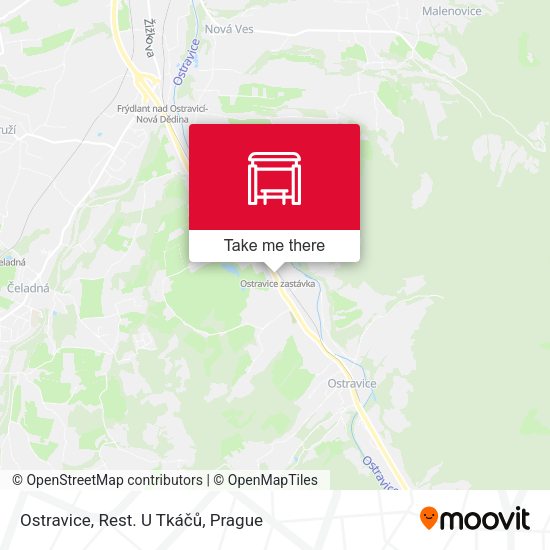 Карта Ostravice, Rest. U Tkáčů