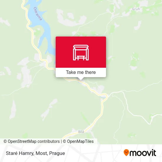 Карта Staré Hamry, Most