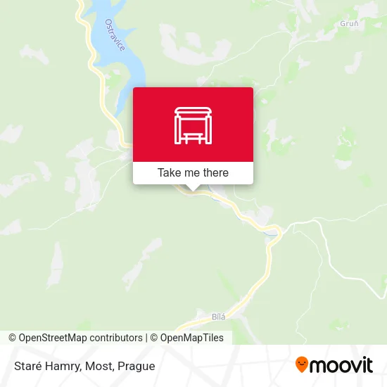 Карта Staré Hamry, Most