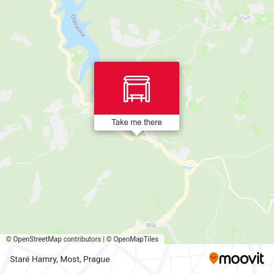 Карта Staré Hamry, Most
