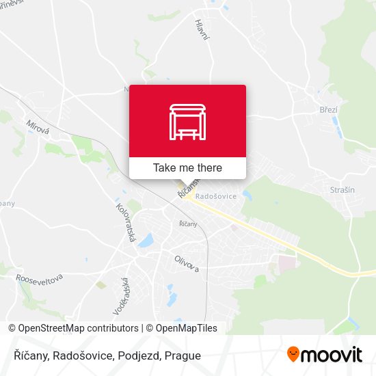 Карта Říčany, Radošovice, Podjezd