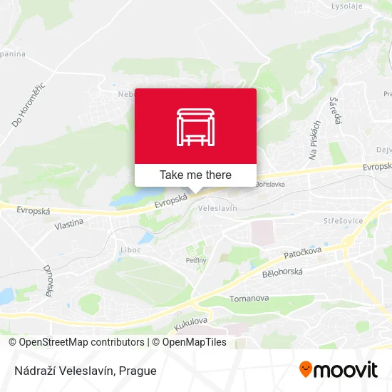 Nádraží Veleslavín map