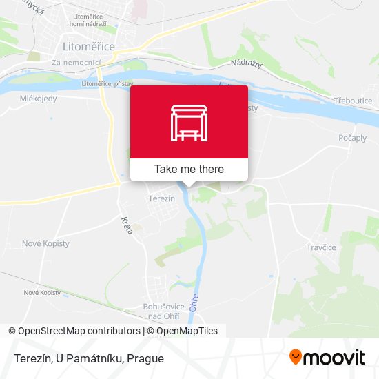 Terezín, U Památníku map