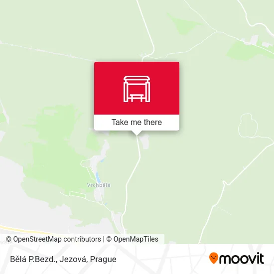 Карта Bělá P.Bezd., Jezová
