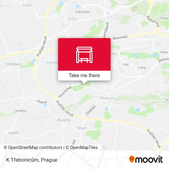 Карта K Třebonicům
