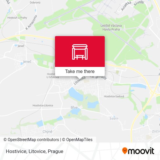 Карта Hostivice, Litovice