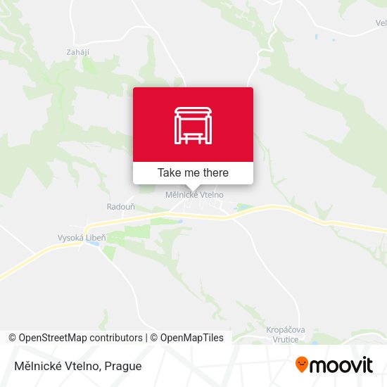 Карта Mělnické Vtelno