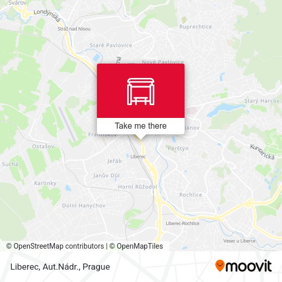 Карта Liberec, Aut.Nádr.