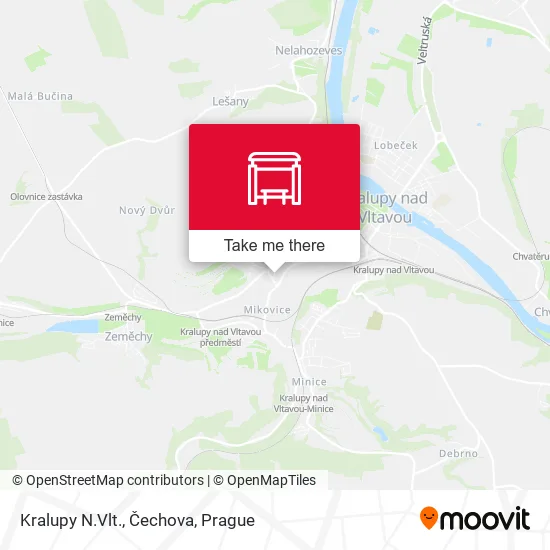 Карта Kralupy N.Vlt., Čechova