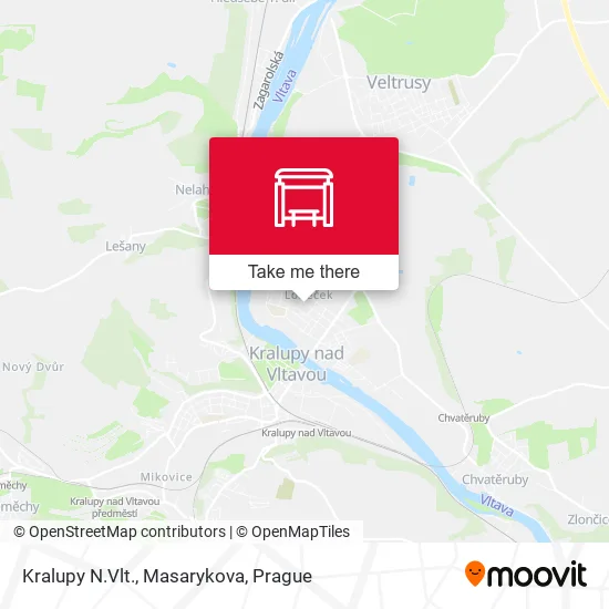 Карта Kralupy N.Vlt., Masarykova