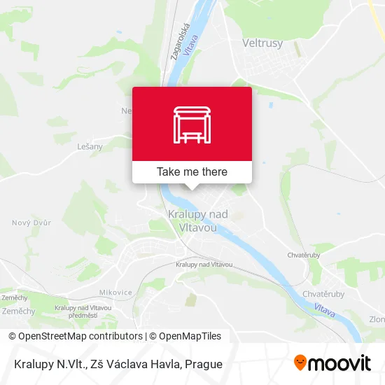 Карта Kralupy N.Vlt., Zš Václava Havla