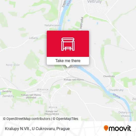 Карта Kralupy N.Vlt., U Cukrovaru
