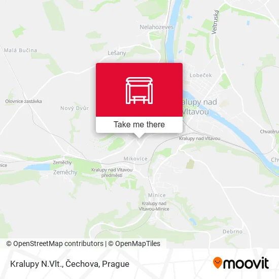 Карта Kralupy N.Vlt., Čechova