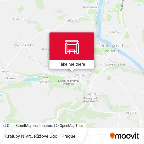 Kralupy N.Vlt., Růžové Údolí map