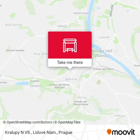 Карта Kralupy N.Vlt., Lidové Nám.