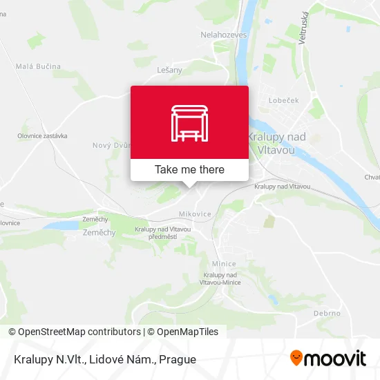 Карта Kralupy N.Vlt., Lidové Nám.