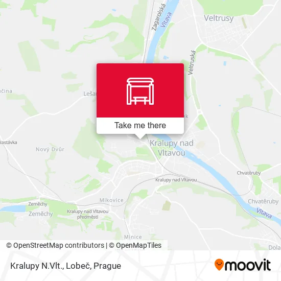 Карта Kralupy N.Vlt., Lobeč