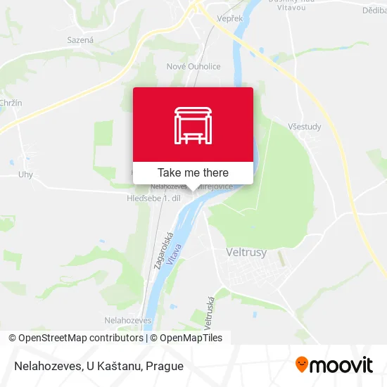 Карта Nelahozeves, U Kaštanu
