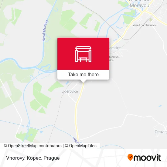 Карта Vnorovy, Kopec