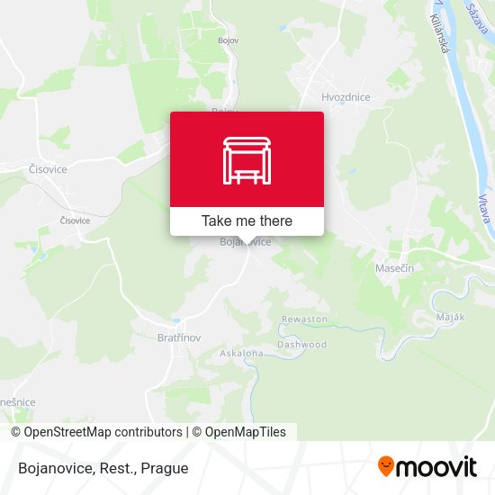 Карта Bojanovice, Rest.