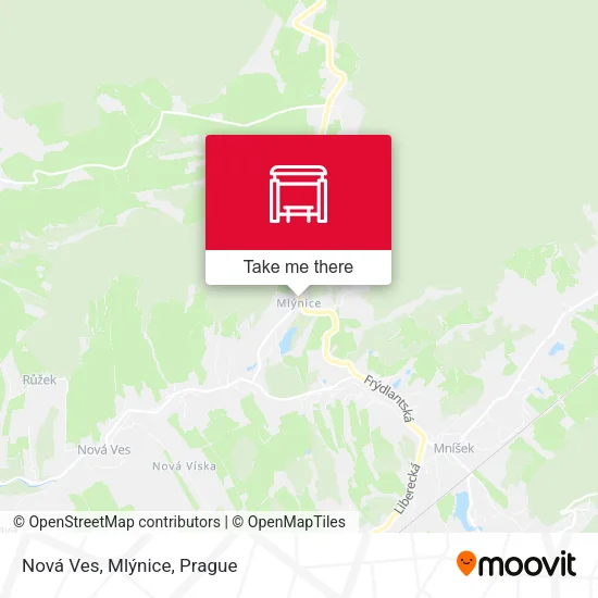 Карта Nová Ves, Mlýnice