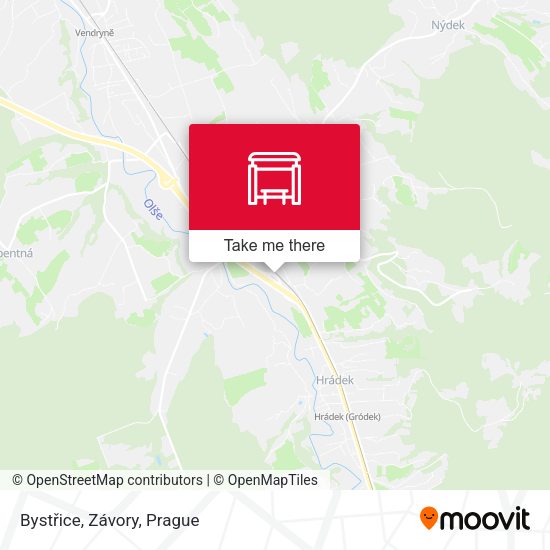 Карта Bystřice, Závory