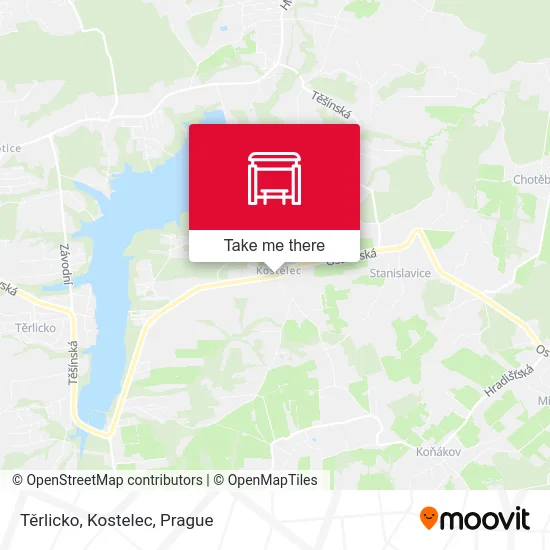 Карта Těrlicko, Kostelec