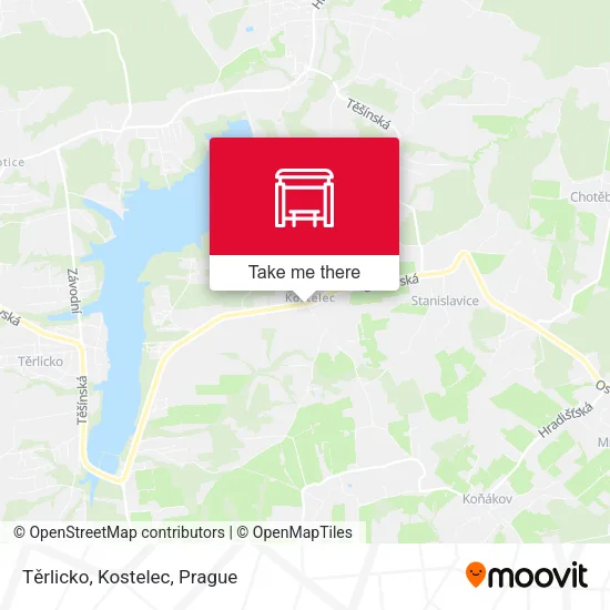 Карта Těrlicko, Kostelec
