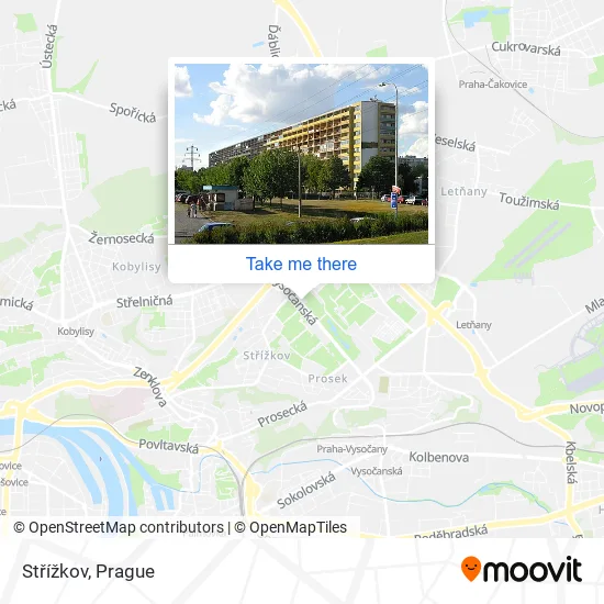 Карта Střížkov