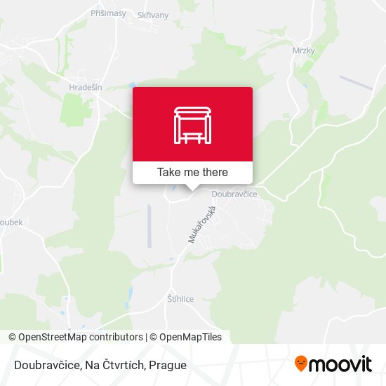 Doubravčice, Na Čtvrtích map