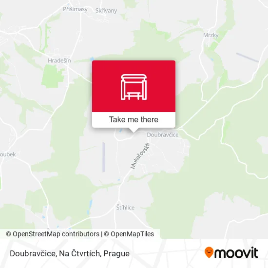 Карта Doubravčice, Na Čtvrtích