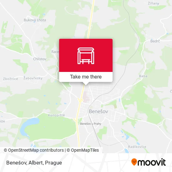 Карта Benešov, Albert