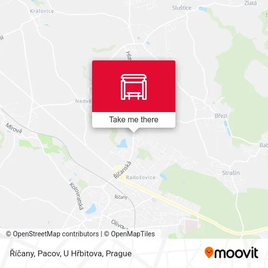 Карта Říčany, Pacov, U Hřbitova