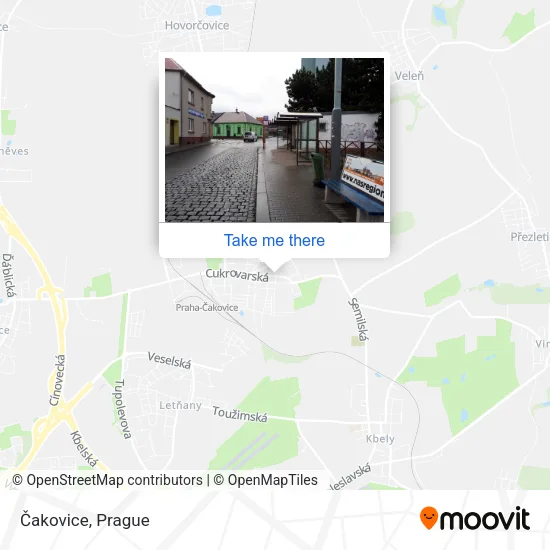 Čakovice map