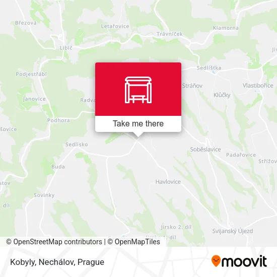 Карта Kobyly, Nechálov