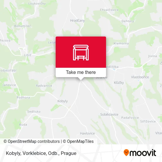 Карта Kobyly, Vorklebice, Odb.