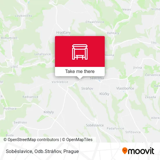 Soběslavice, Odb.Stráňov map