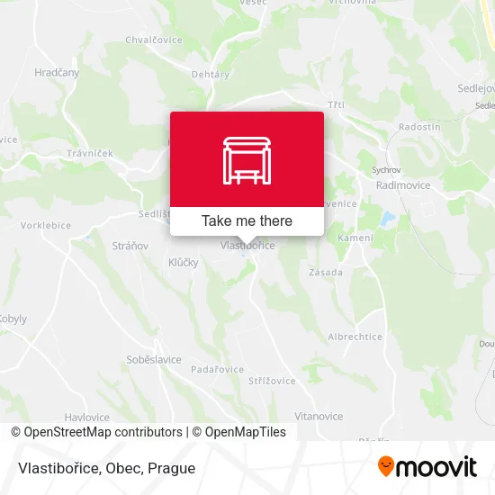 Карта Vlastibořice, Obec