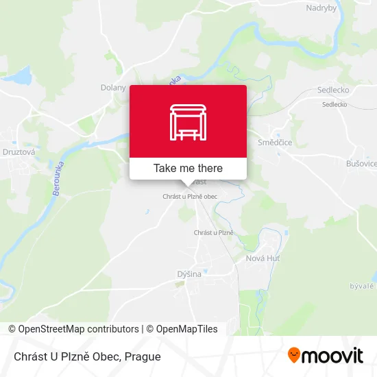 Chrást U Plzně Obec map