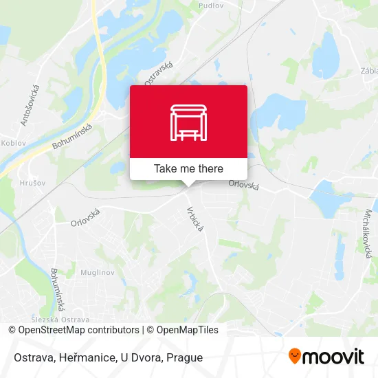 Карта Ostrava, Heřmanice, U Dvora