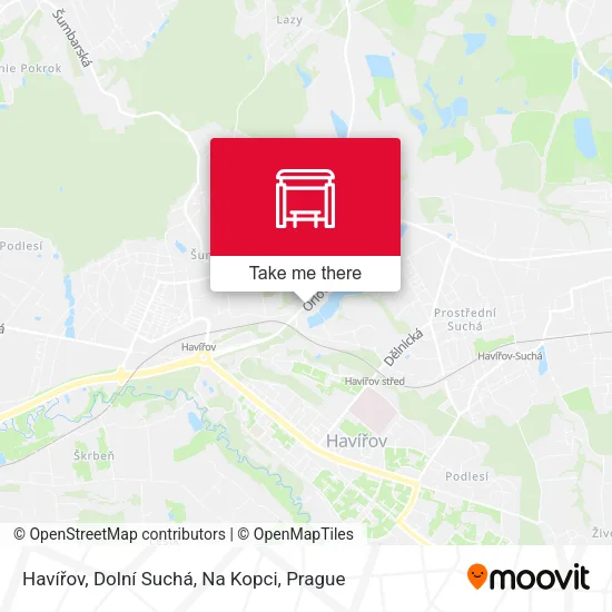 Карта Havířov, Dolní Suchá, Na Kopci