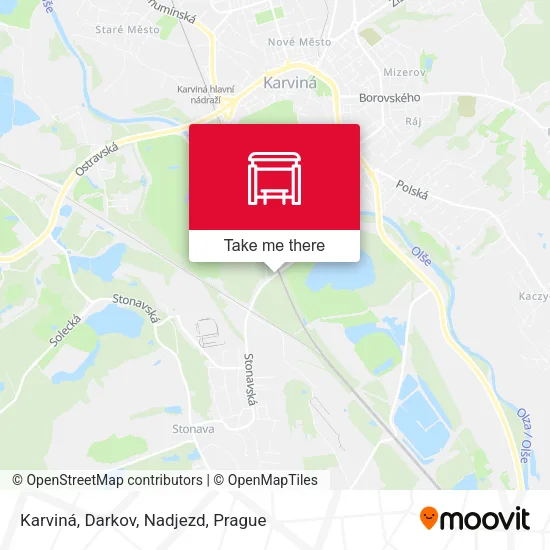 Karviná, Darkov, Nadjezd map
