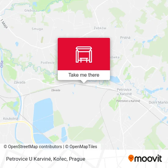 Карта Petrovice U Karviné, Kořec
