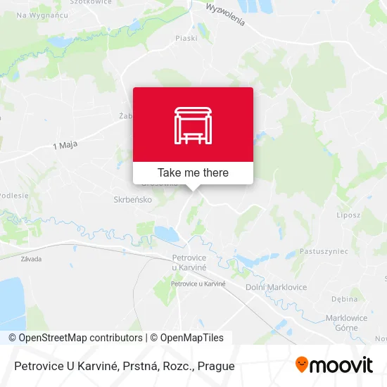 Карта Petrovice U Karviné, Prstná, Rozc.
