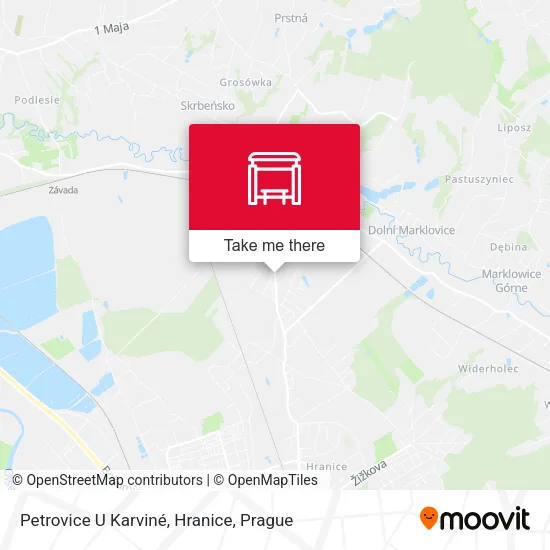 Карта Petrovice U Karviné, Hranice