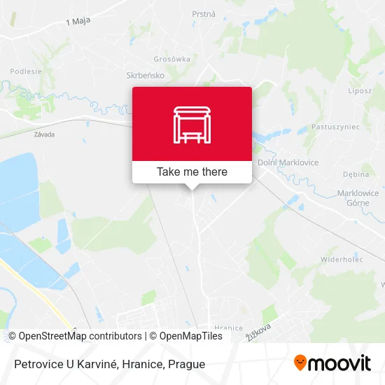 Карта Petrovice U Karviné, Hranice