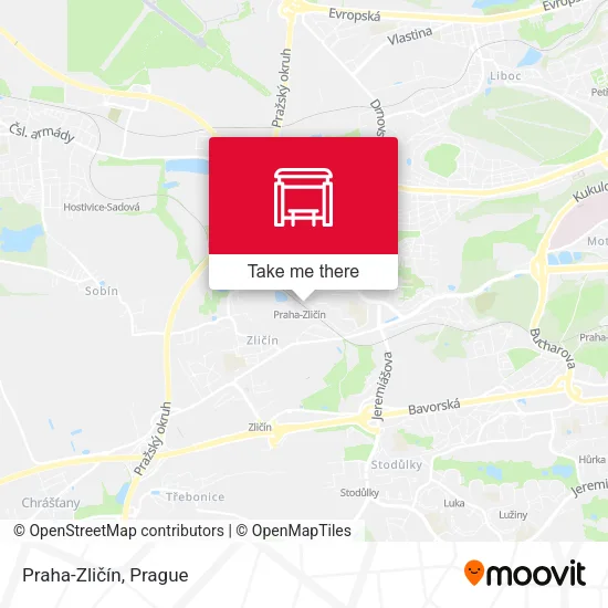 Praha-Zličín map