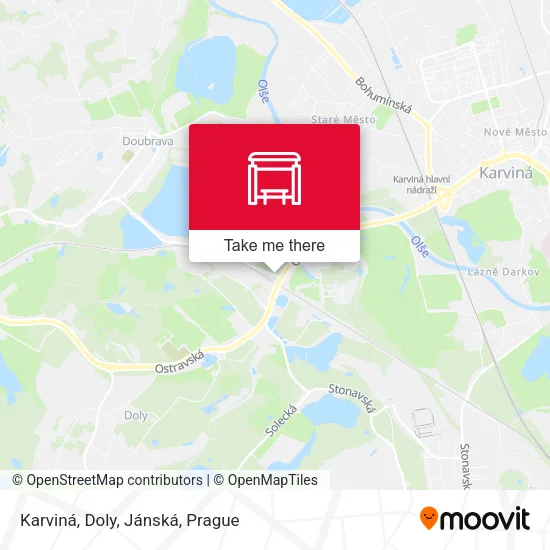 Карта Karviná, Doly, Jánská
