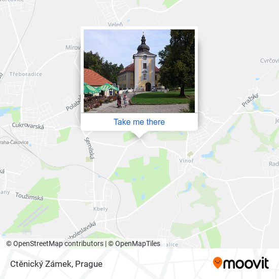 Ctěnický Zámek map